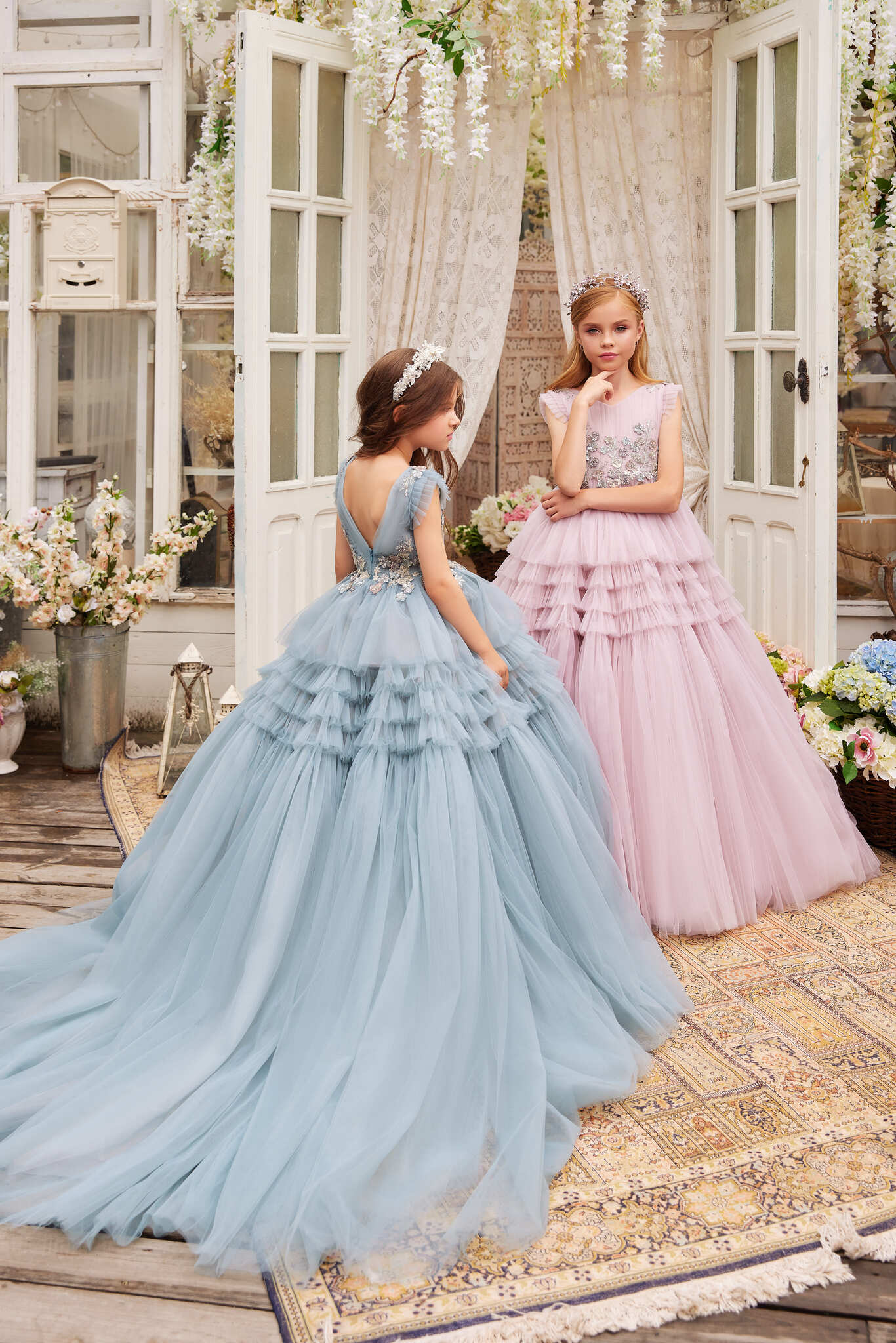 Mia Bambina Boutique Girls Elegant Classic Princess Style Ball Gown