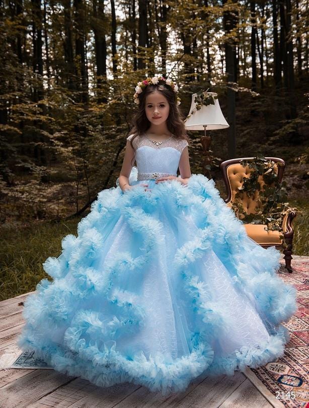 Mia Bambina Boutique Girls Sparkly Glitter Ball Gown