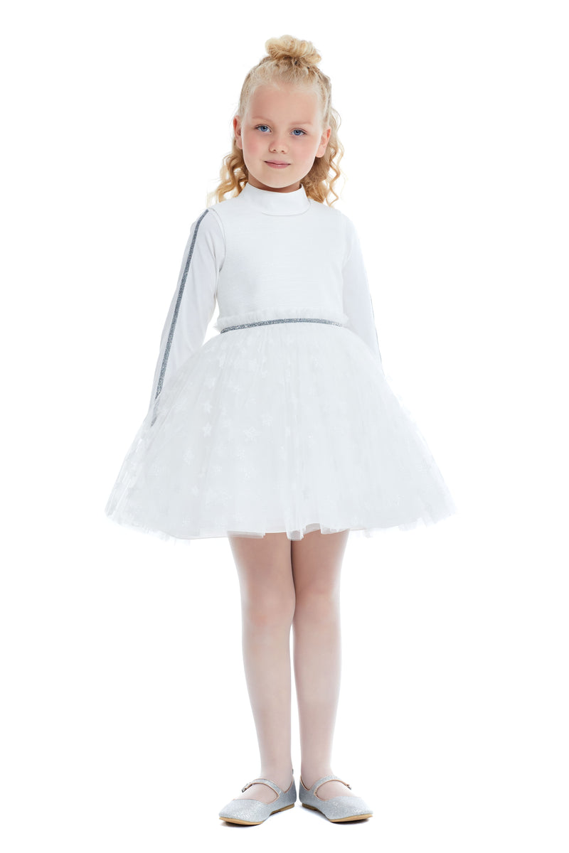 Christmas dress: 2-piece girls set with sleeveless dress and long-sleeved shirt - Mia Bambina Boutique