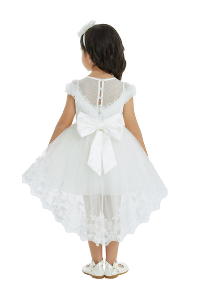 Lace High-Low Baby Dress  in Size 6-18 Months/Ivory