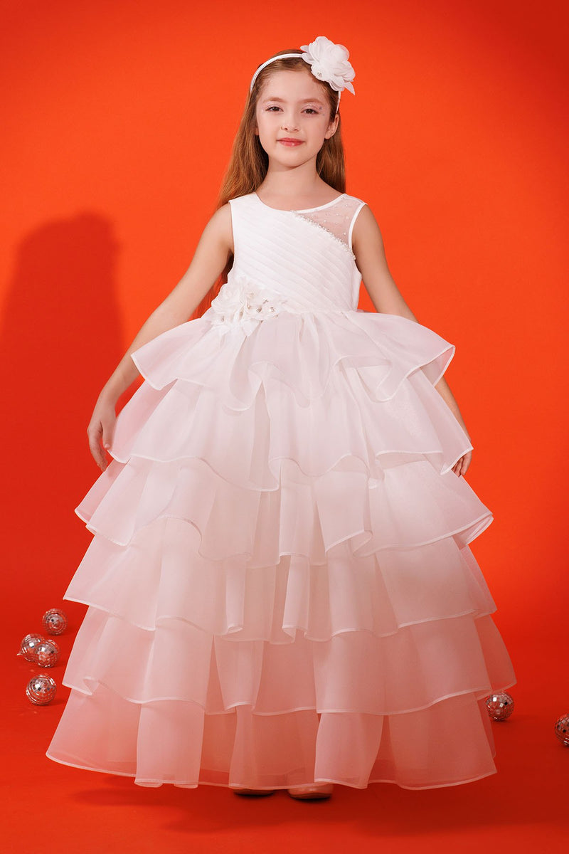 Chiara Flower Girls Party Dress with Ruffles