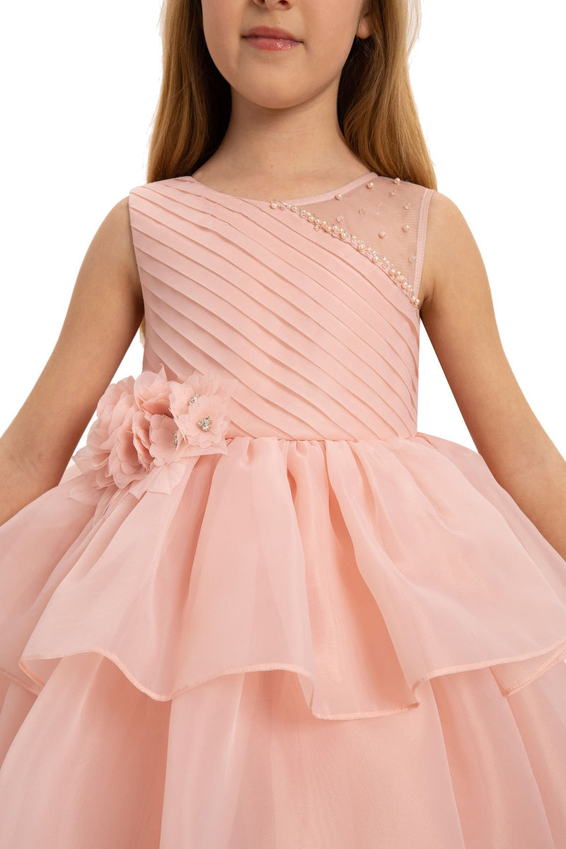 Chiara Flower Girls Party Dress with Ruffles