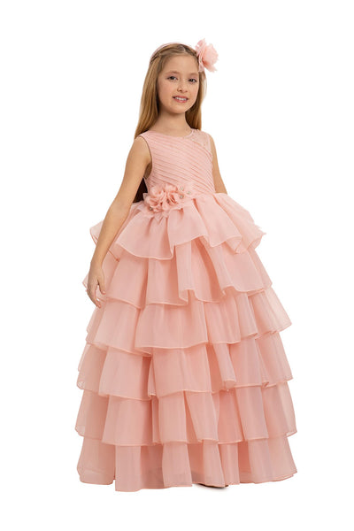 Chiara Flower Girls Party Dress with Ruffles