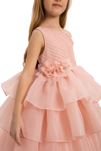 Chiara Flower Girls Party Dress with Ruffles