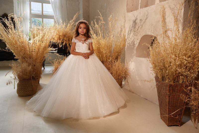 Flower Girl Dresses: 3607 Amelina Flower Girl Dress - Mia Bambina Boutique