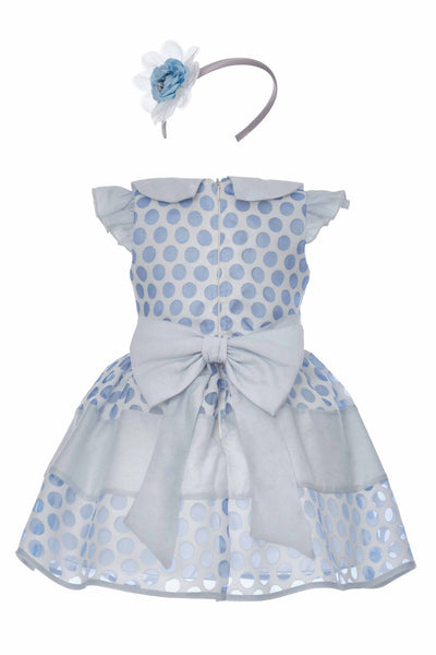 Blue Polka Dot Baby Dress by Mia Bambina Boutique Canada