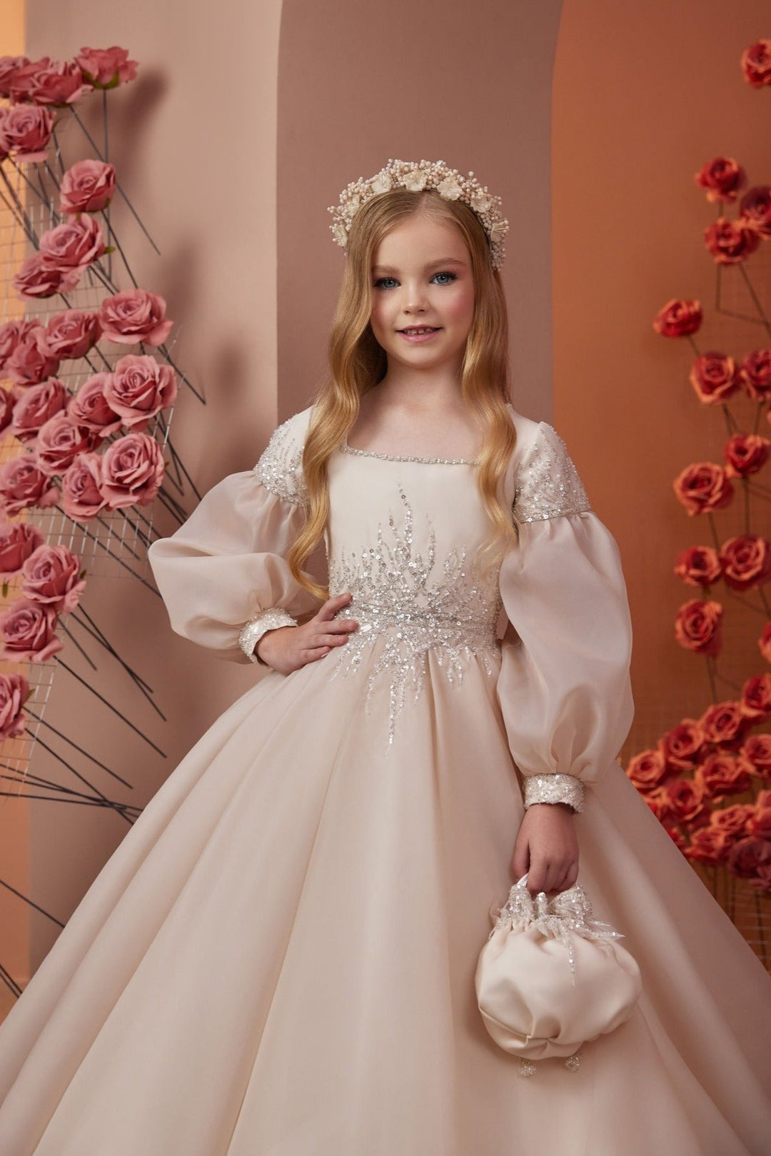 Champagne kids dress best sale