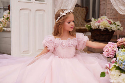 Flower Girl Dresses: 3601 Clemence Flower Girl Dress - Mia Bambina Boutique