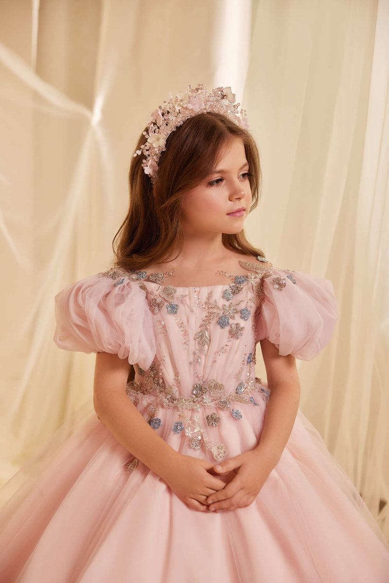 3613 Cologne Flower Girl Dress for Wedding by Mia Bambina Boutique