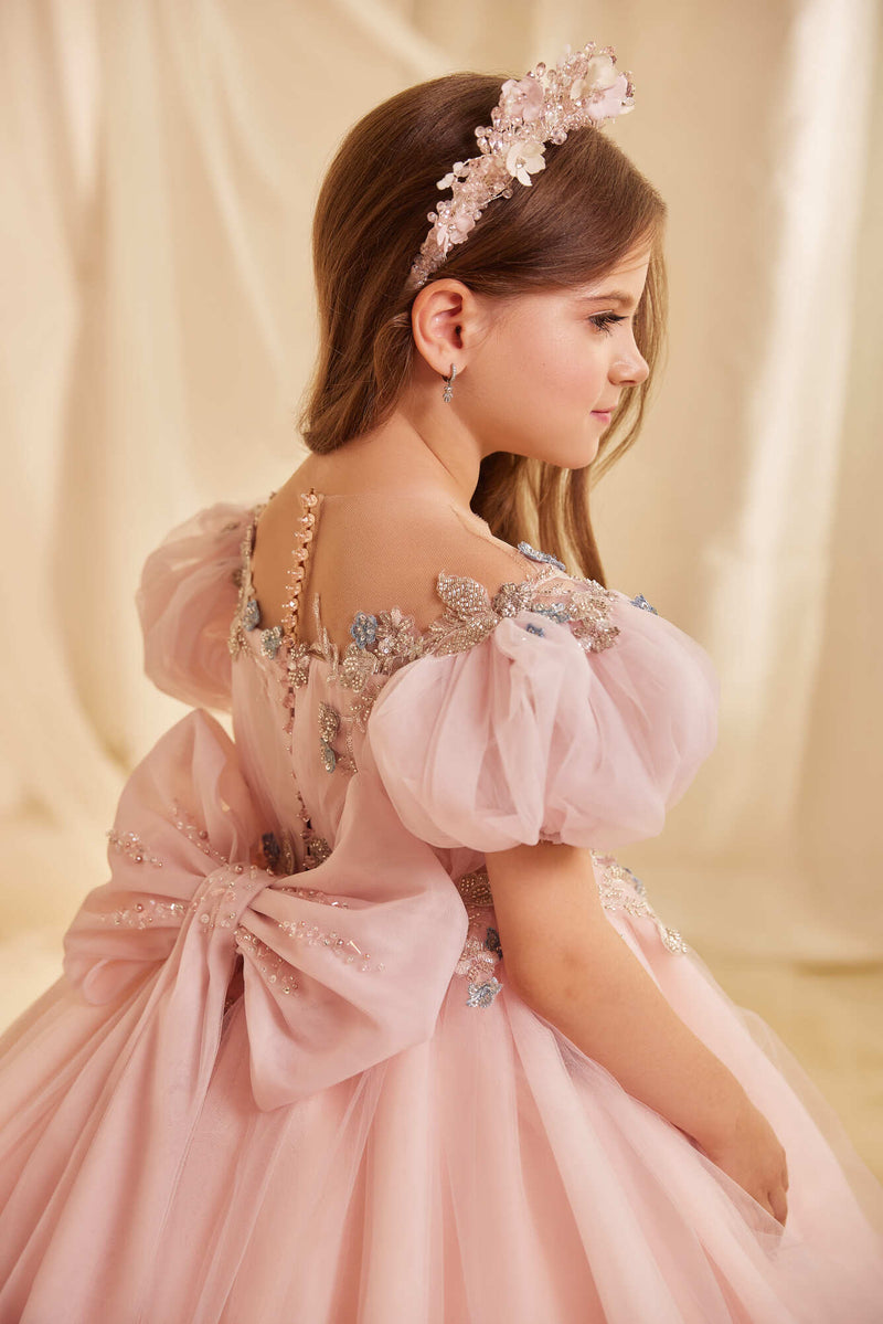 3613 Cologne Flower Girl Dress for Wedding by Mia Bambina Boutique