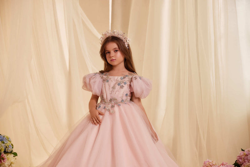 3613 Cologne Flower Girl Dress for Wedding by Mia Bambina Boutique