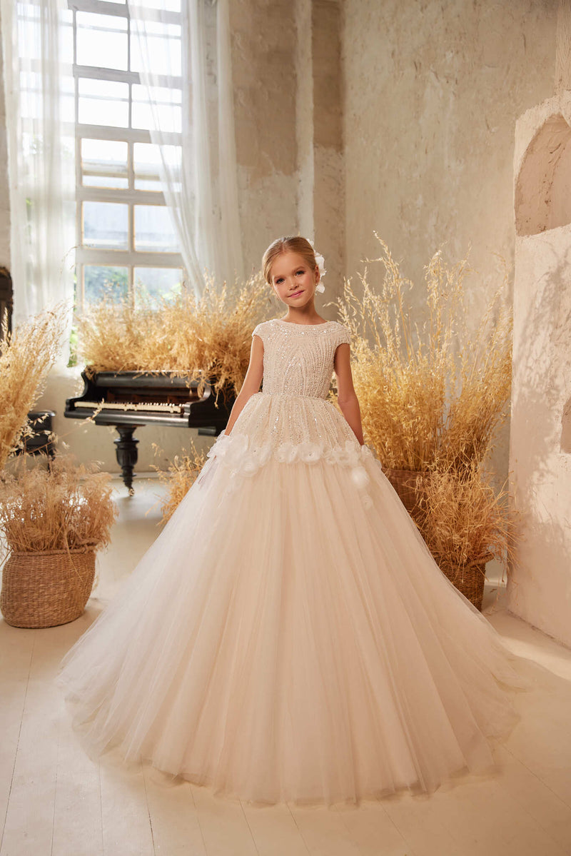 Flower Girl Dresses: 3602 Jasmine Flower Girl Dress - Mia Bambina Boutique