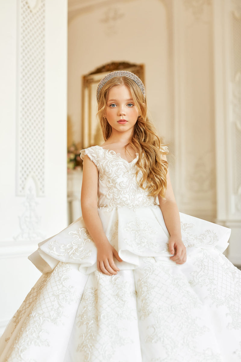 Little Girl Ballgown Dress with a Corset Back