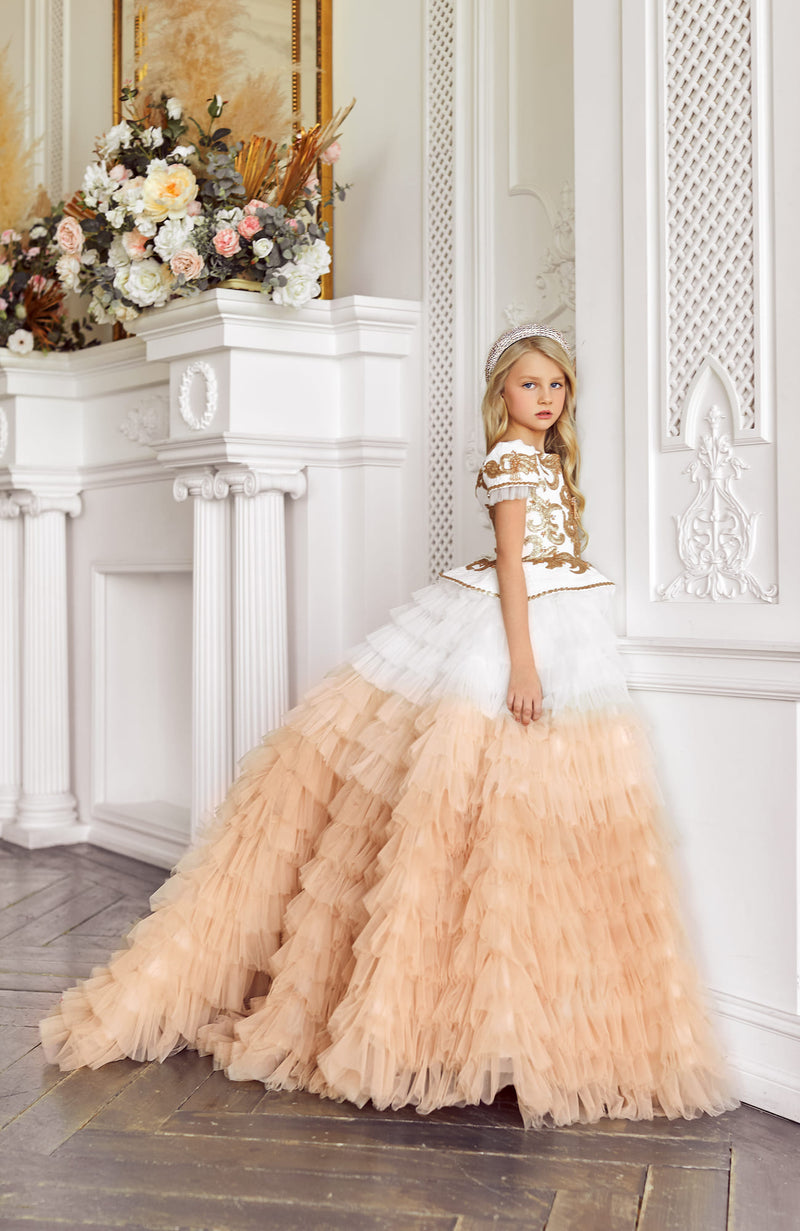 Royal Tea Time Special Occasion Dress with train