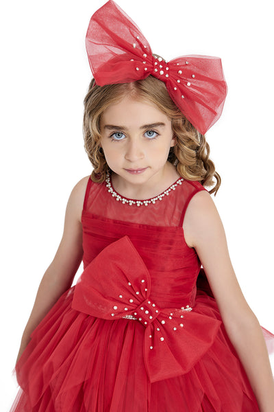 Short Red Tulle Dress for Girl by Mia Bambina Boutique Canada