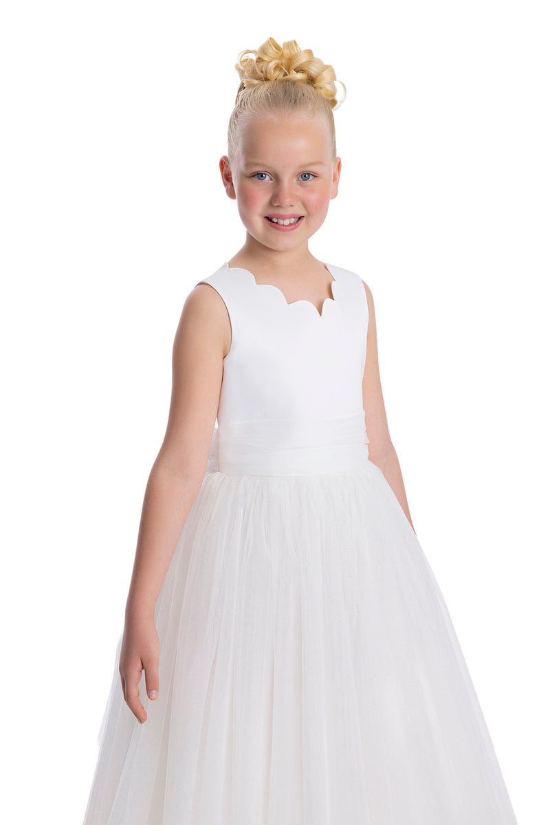 Tulle Maxi Dress in Off White Tutu Dress for Girls by Mia Bambina Boutique Canada