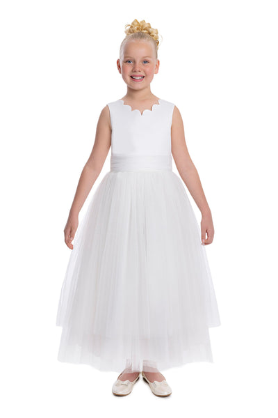 Tulle Maxi Dress in Off White Tutu Dress for Girls by Mia Bambina Boutique Canada