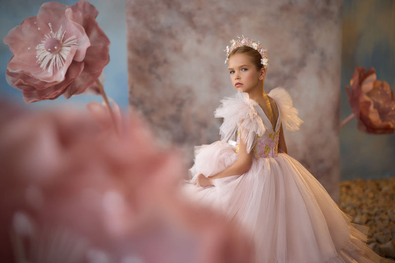 Wildflowers & Wonder Dress with ruffled butterfly sleeves