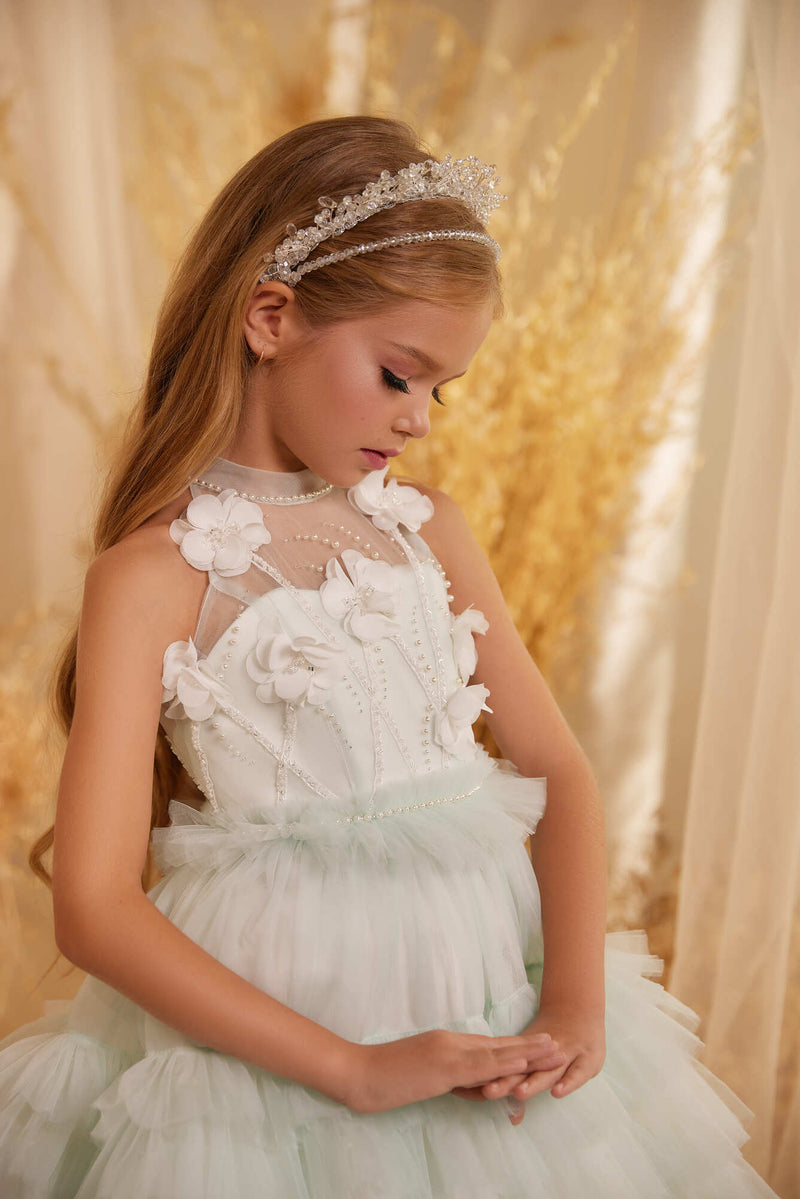 Arlington Ruffled Ombre Flower Girl Dress - Mia Bambina Boutique