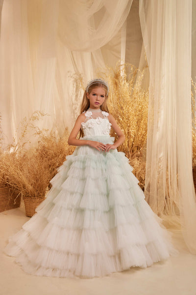 Arlington Ruffled Ombre Flower Girl Dress - Mia Bambina Boutique