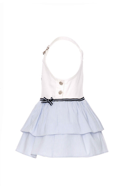 Baby Girl Nautical Overall Dress Outfit Set by Mia Bambina Boutique Canada