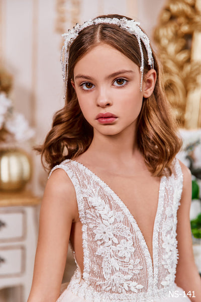 Beach Wedding Dress for Junior Bridesmaid by Mia Bambina Boutique Canada