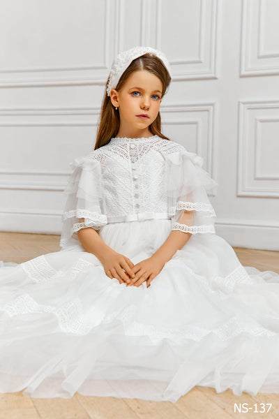 Bohemian Lace Dress for First Communion by Mia Bambina Boutique Canada