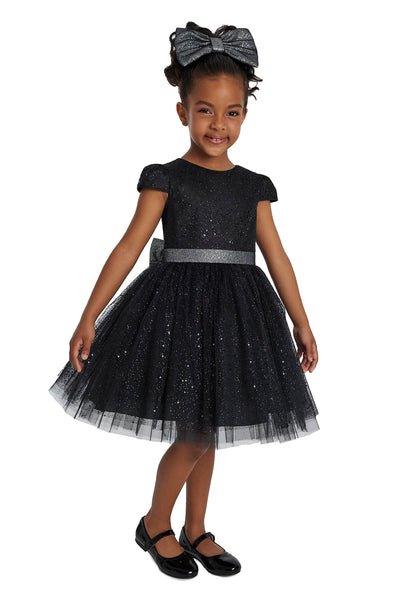 Glitter Tulle Little Black Dress for Girl by Mia Bambina Boutique Canada