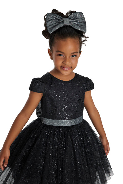 Glitter Tulle Little Black Dress for Girl by Mia Bambina Boutique Canada