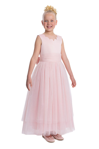 Pink Tulle Maxi Dress Long Tutu Dress for Girls by Mia Bambina Boutique