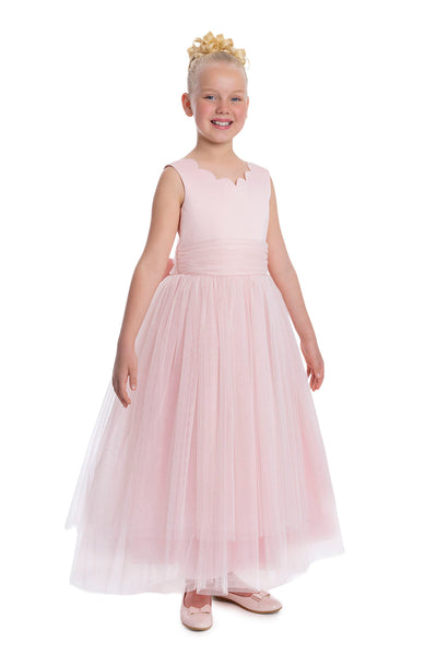 Pink Tulle Maxi Dress Long Tutu Dress for Girls by Mia Bambina Boutique