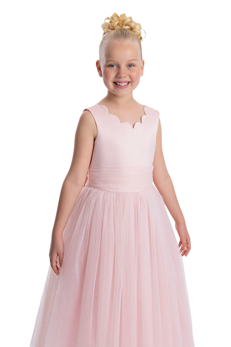 Pink Tulle Maxi Dress Long Tutu Dress for Girls by Mia Bambina Boutique