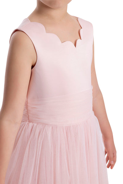 Pink Tulle Maxi Dress Long Tutu Dress for Girls by Mia Bambina Boutique