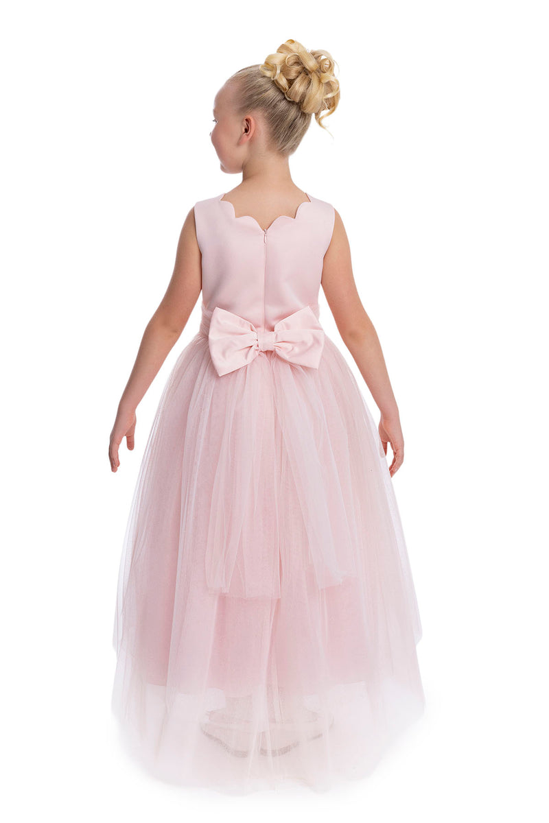 Pink Tulle Maxi Dress Long Tutu Dress for Girls by Mia Bambina Boutique