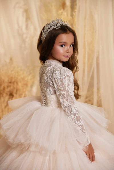 Princess Ball Gown Flower Girl Dress for Wedding - Mia Bambina Boutique