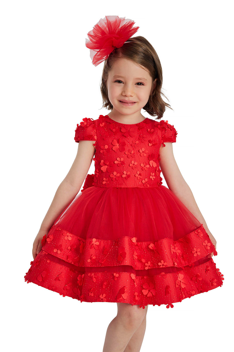 Red Special Occasion Dress for a Baby Girl by Mia Bambina Boutique Canada