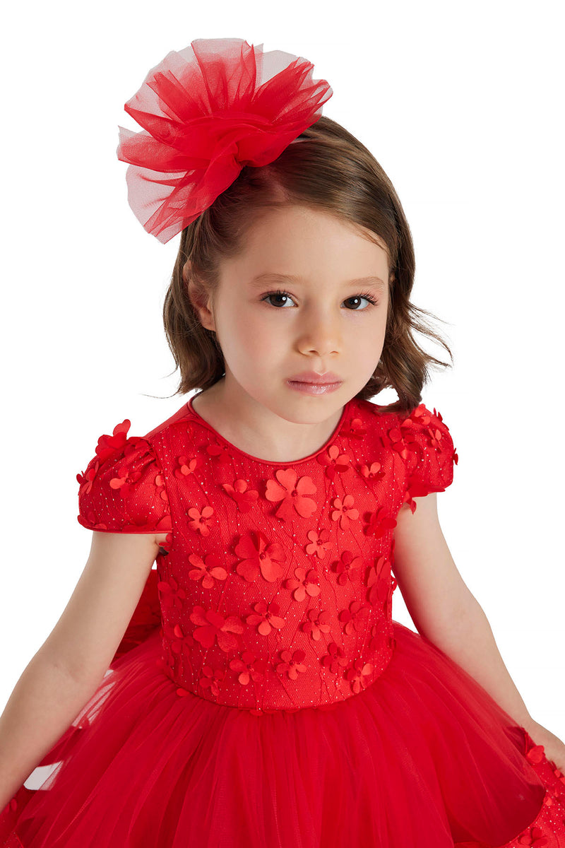 Red Special Occasion Dress for a Baby Girl by Mia Bambina Boutique Canada