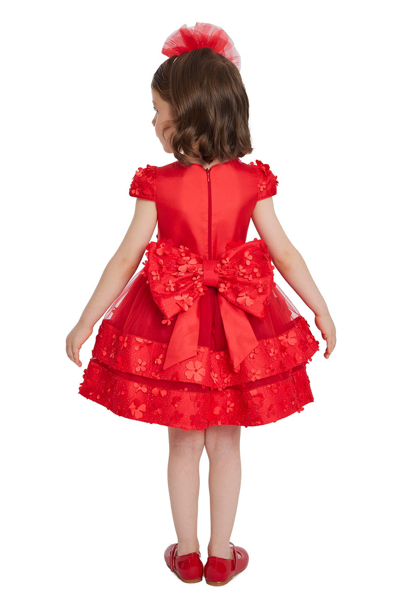 Pamina Red Special Occasion Dress for A Baby Girl Size 18 Month Red