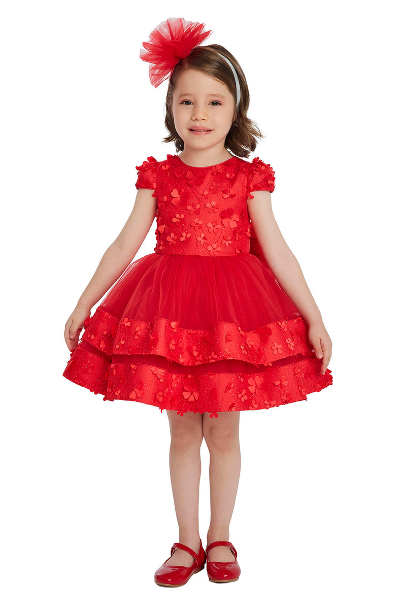 Red Special Occasion Dress for a Baby Girl by Mia Bambina Boutique Canada