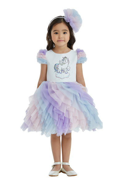 Ruffled Unicorn Birthday Tutu Dress for Girls - Mia Bambina Boutique