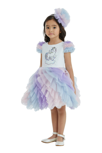 Ruffled Unicorn Birthday Tutu Dress for Girls - Mia Bambina Boutique