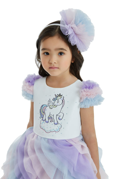 Ruffled Unicorn Birthday Tutu Dress for Girls - Mia Bambina Boutique