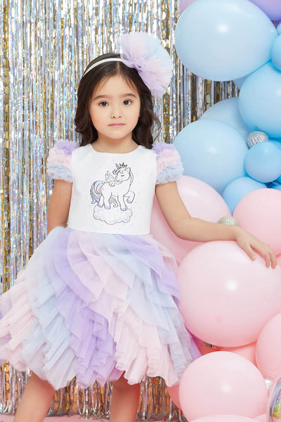 Ruffled Unicorn Birthday Tutu Dress for Girls - Mia Bambina Boutique