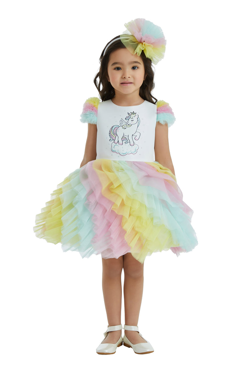 Ruffled Unicorn Birthday Tutu Dress for Girls - Mia Bambina Boutique