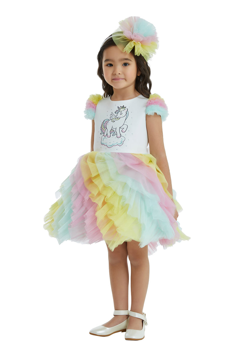 Ruffled Unicorn Birthday Tutu Dress for Girls - Mia Bambina Boutique