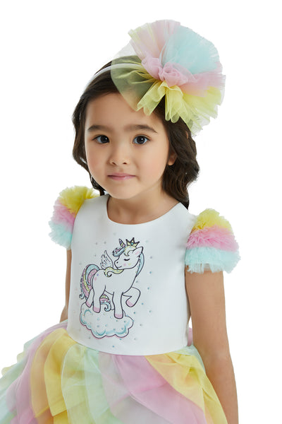 Ruffled Unicorn Birthday Tutu Dress for Girls - Mia Bambina Boutique