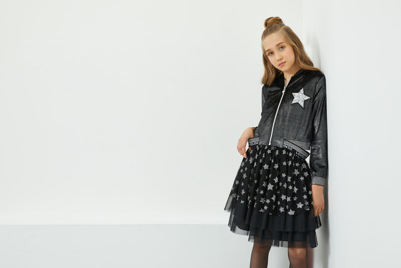 Teen Girl Outfit Velvet Bomber and Tulle Skirt by Mia Bambina Boutique