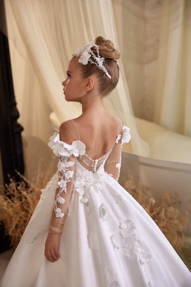 Mikado flower girl dress online