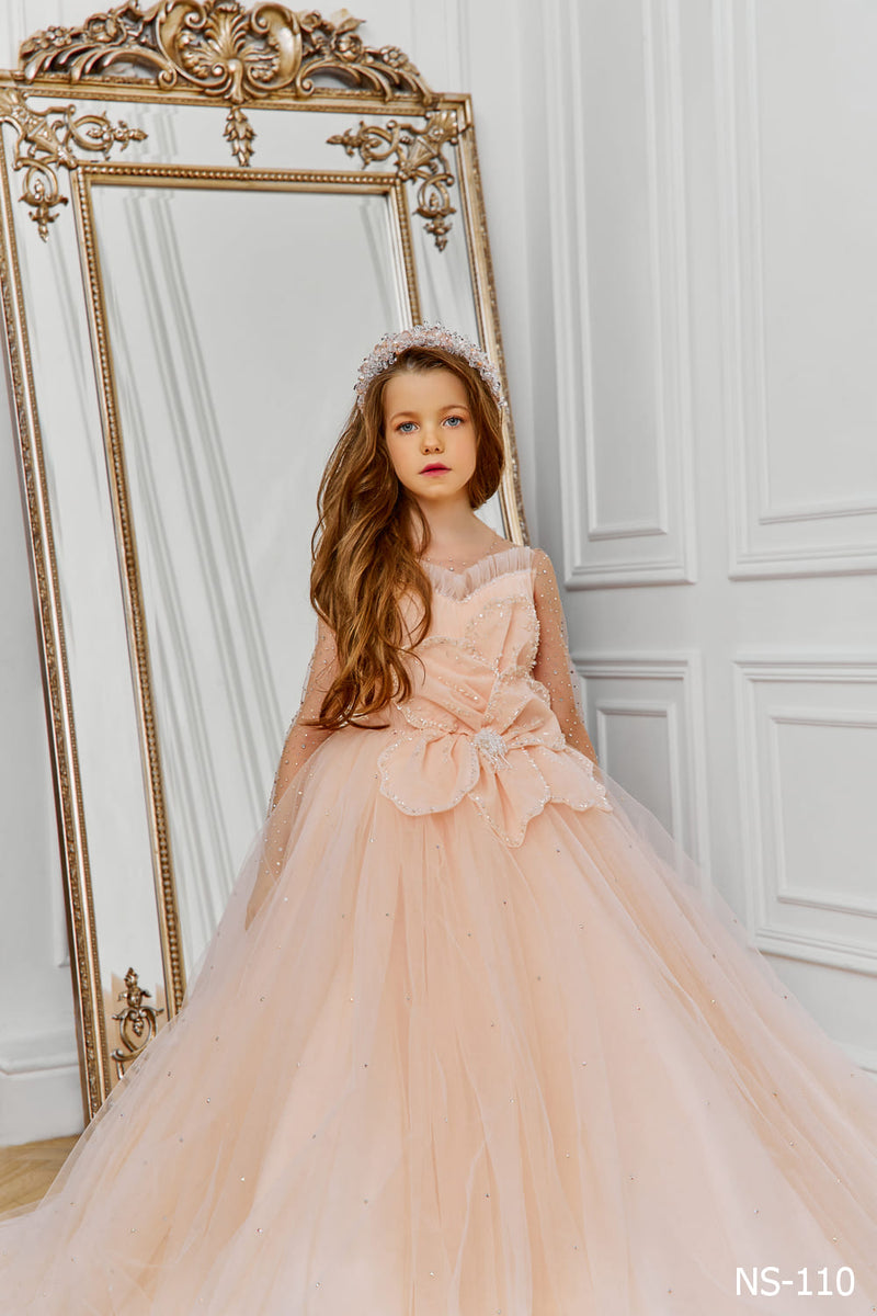 Pink Tulle Dress for Little Bridesmaid by Mia Bambina Boutique Canada