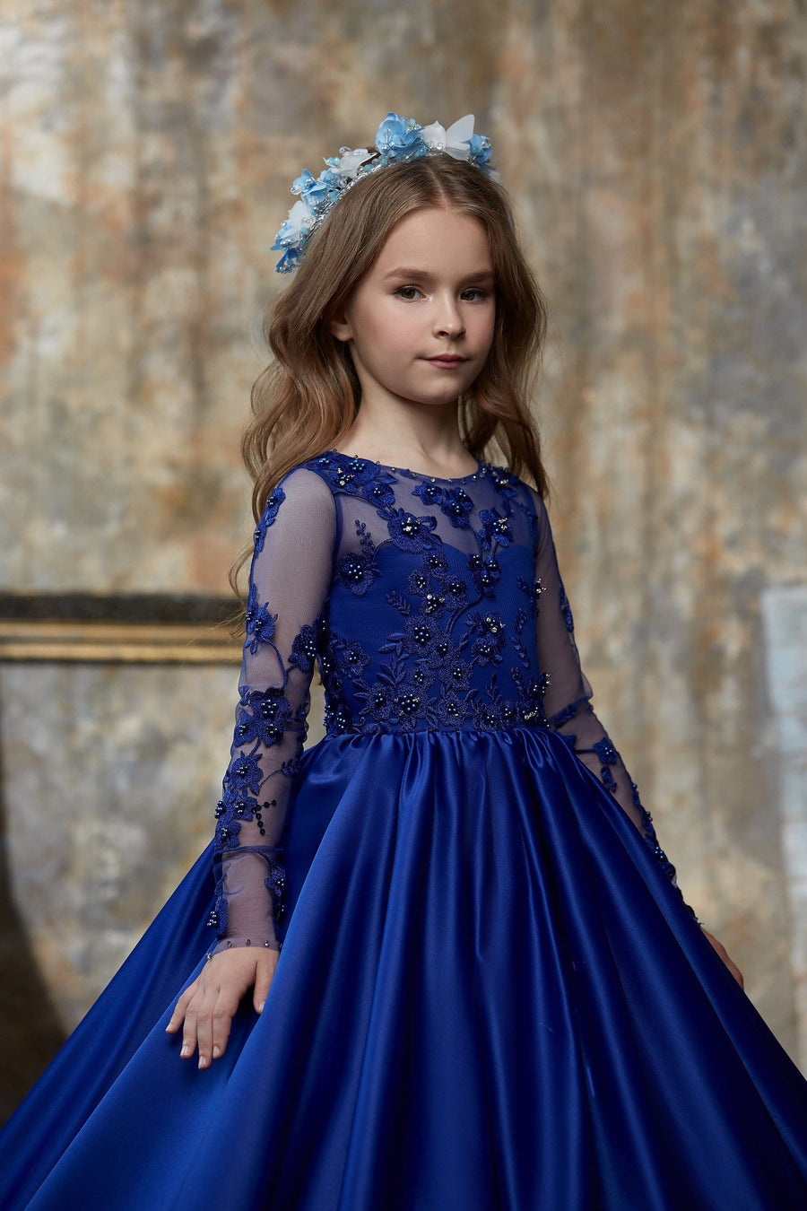 Blue Flower Girl Dresses Mia Bambina Boutique